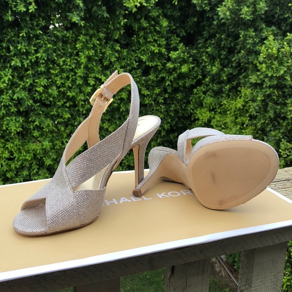 🛍HP🛍Michael kors Becky sandals High Heels gold - Picture 6 of 7